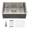 Undermount Sink Stainless Steel 18 Gauge Single Bowl Kitchen Sink Basin with Strainer
