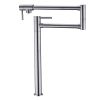 Pot Filler Faucet Kitchen Folding Faucet 2 Handle with Stretchable Double Joint Swing Arms Brass Stove Faucet