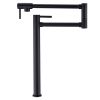 Pot Filler Faucet Kitchen Folding Faucet 2 Handle with Stretchable Double Joint Swing Arms Brass Stove Faucet