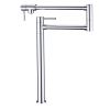 Pot Filler Faucet Kitchen Folding Faucet 2 Handle with Stretchable Double Joint Swing Arms Brass Stove Faucet