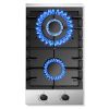 Gas Cooktop 12 Inch, Bulit-in Propane Stove 2 burner, Stainless Steel /Tempered Glass Gas Stove Top, 2 Burner Propane Cooktop, NG/LPG Convertible RV S