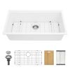 Quartz Kitchen Sink White granite composite Workstation undermount kitchen sink