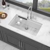 Quartz Kitchen Sink White granite composite Workstation undermount kitchen sink