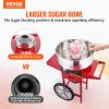 VEVOR Electric Cotton Candy Machine with Cart, 1000W Commercial Candy Floss Maker with Stainless Steel Bowl, Sugar Scoop and Drawer, Perfect for Home,