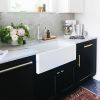 Aquacubic White Finish Reversible single bowl Ceramic Farmhouse Apron Front Kitchen Sink with Bottom Grid and Basket Strainer