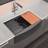 Farmhouse Sink Kitchen Sink Apron Front Single Bowl Workstation Stainless Steel Sink