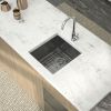 33 Inch Undermount Kitchen Sink Single Bowl 18 Gauge Gunmetal Black Stainless Steel Sink