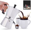 RAINBEAN Stovetop Espresso Maker 180ml for 3 Cups Espresso, Italian Moka Pot Coffee Maker, for Coffee Latte Mocha Cappuccino Macchiato Cuban Cafe Make