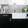 Aquacubic White Finish Reversible single bowl Ceramic Farmhouse Apron Front Kitchen Sink with Bottom Grid and Basket Strainer
