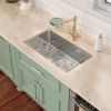 Undermount Kitchen Sink Single Bowl 16 Gauge Stainless Steel Workstation Sink Brushed Nickel /Gunmetal Black