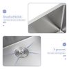 Undermount Kitchen Sink Single Bowl 16 Gauge Stainless Steel Workstation Sink Brushed Nickel /Gunmetal Black