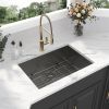 33 Inch Undermount Kitchen Sink Single Bowl 18 Gauge Gunmetal Black Stainless Steel Sink