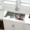 Undermount Kitchen Sink Single Bowl 16 Gauge Stainless Steel Workstation Sink Brushed Nickel /Gunmetal Black