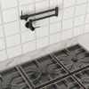 360-Degree Wall Mounted Pot Faucet,Pot Filler Faucet with Dual Swivel