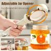 1pc, Jar Opener, Adjustable Bottle Opener For Weak Hands, Non-Slip Can Opener, Fridge Magnet For Senior Arthritis Fits 0.98-3.74inch Lids, Kitchen Acc