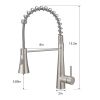 Modern 304 stainless steel pull-out kitchen faucet