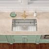 Undermount Kitchen Sink Single Bowl 16 Gauge Stainless Steel Workstation Sink Brushed Nickel /Gunmetal Black