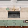 Undermount Kitchen Sink Single Bowl 16 Gauge Stainless Steel Workstation Sink Brushed Nickel /Gunmetal Black