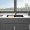 Quartz Kitchen Sink -  Black granite composite Workstation undermount kitchen sink
