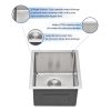 Undermount Kitchen Sink Single Bowl 16 Gauge Stainless Steel Workstation Sink Brushed Nickel /Gunmetal Black